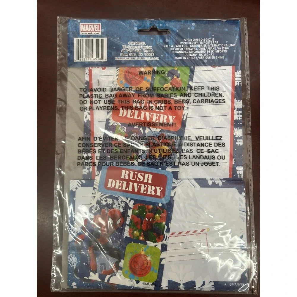 Ultimate Spider-Man Santa Letter Christmas Wish list Stickers New